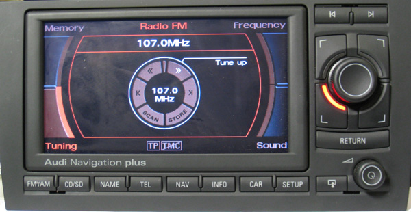 AUDI Navigation plus RNS-E  настройка шага FM