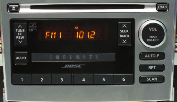 INFINITI G35 c 2004г. Настройка шага FM